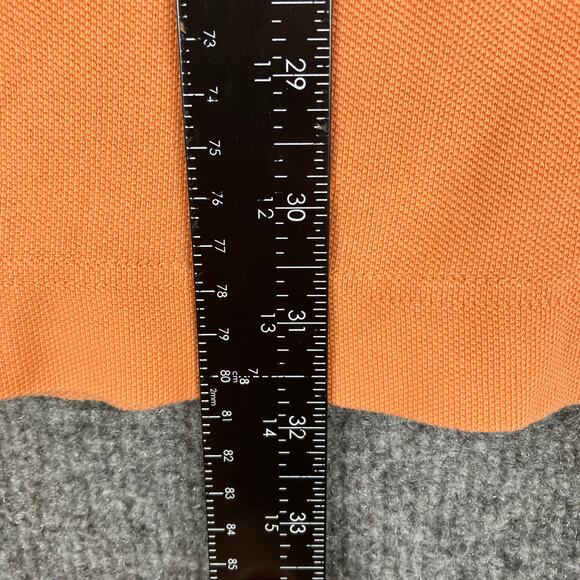 Nautica Mens Size XL Orange Polo Shirt Short Sleeve Stripe Cotton Classic Fit - Picture 4 of 8